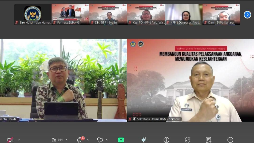 Tingkatkan Kualitas Anggaran, BGN Sabang dan Kemenkeu Selenggarakan Webinar Literasi Keuangan